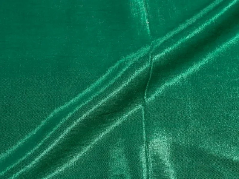 Dark Green Plain Gaji Silk Fabric Metallic unclassified dresses