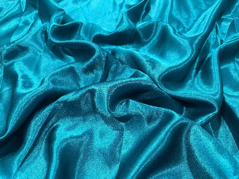 Deep Teal Plain Premium Satin Fabric Chiffon unclassified dresses