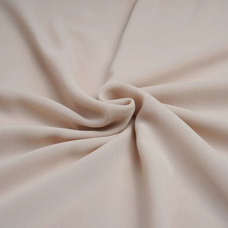 Earthy Brown Plain Faux Georgette Fabric