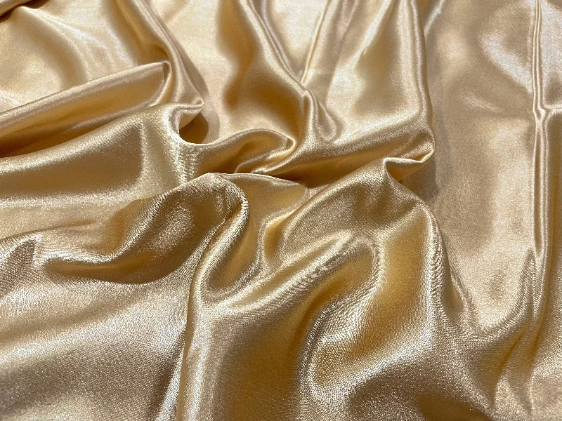 Golden Plain Premium Satin Fabric Beaded unclassified dresses