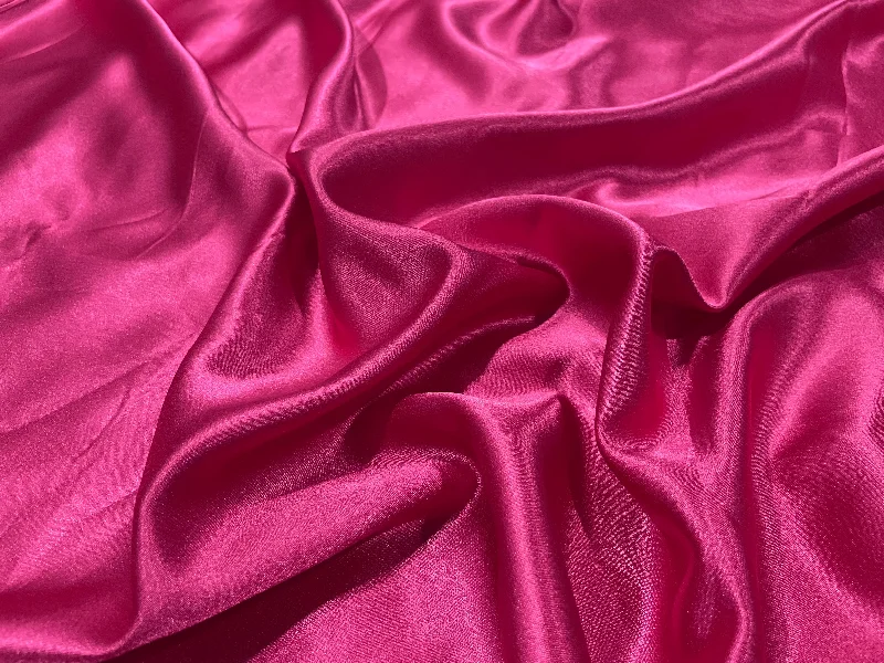 Magenta Plain Premium Satin Fabric Mesh unclassified dresses