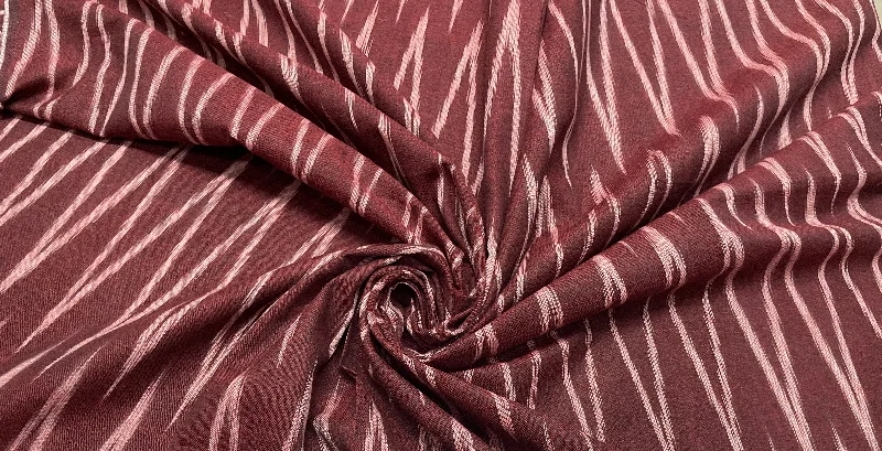 Maroon Chevron Handloom Ikat Cotton Fabric Long unclassified dresses