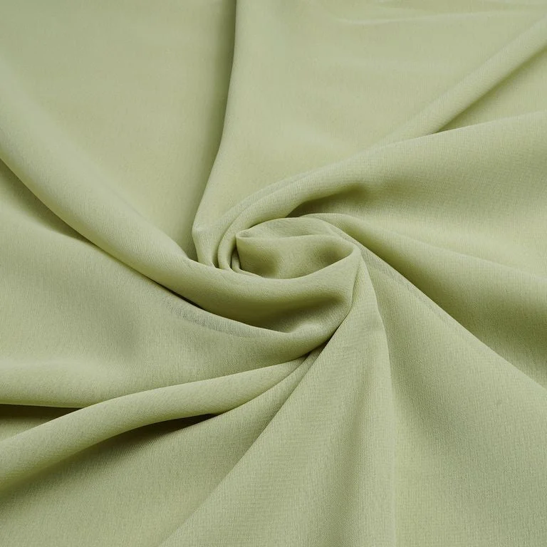 Pale Green Plain Faux Georgette Fabric