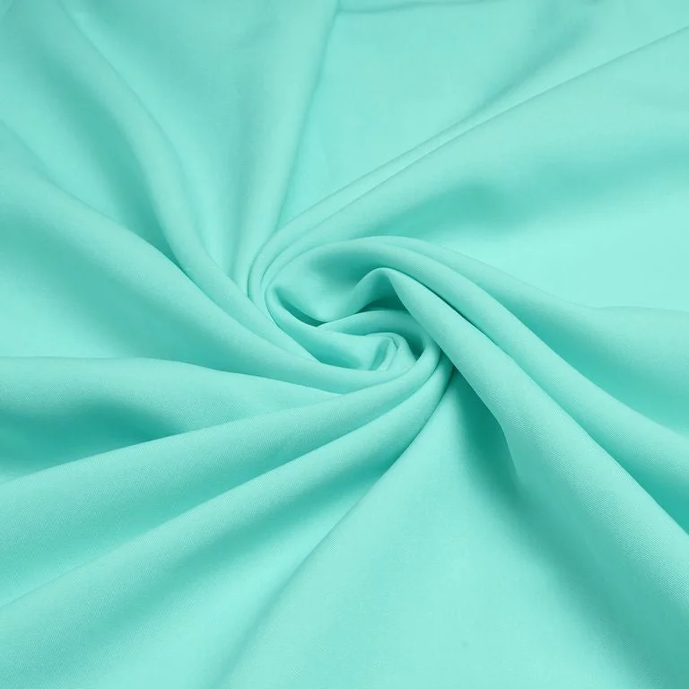 Turquoise Plain American Crepe Fabric High-low unclassified dresses