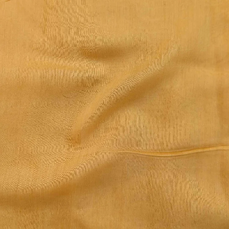 Yellow Plain Muslin Silk Fabric A-line unclassified dresses