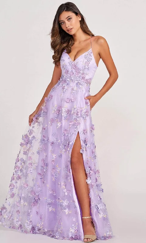 Colette By Daphne CL2056 - Floral A line Prom Dress Best floral dresses for curvy figures