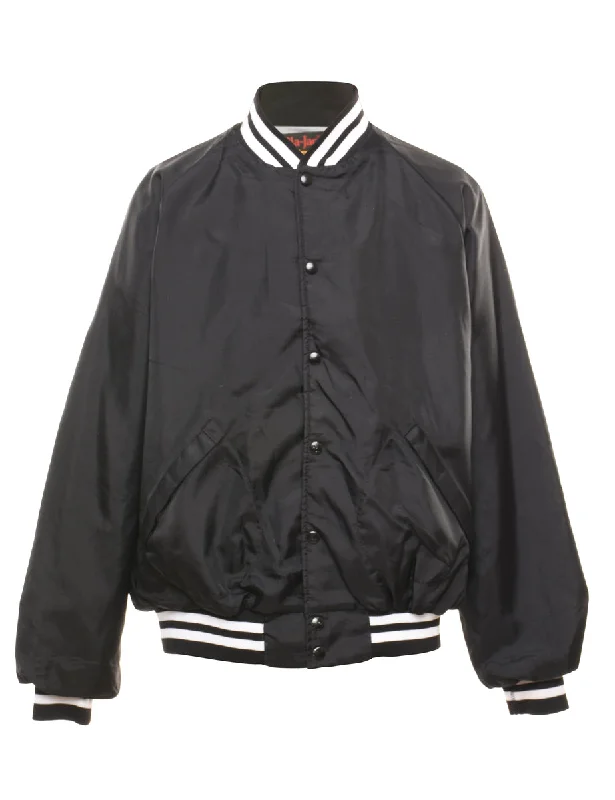 Compton Racing White & Black Classic Bomber Jacket - L Women's minimalist jackets