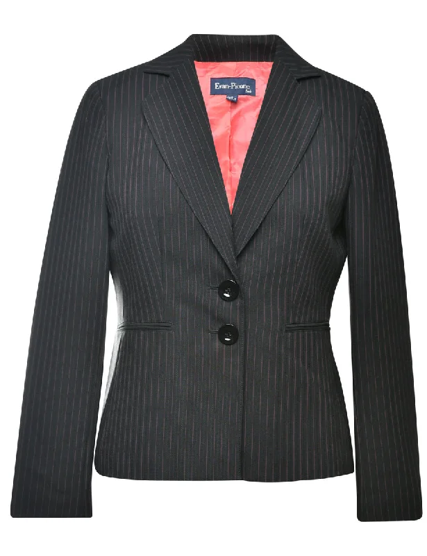 Evan Picone Pinstriped Jacket - S Women's denim jackets