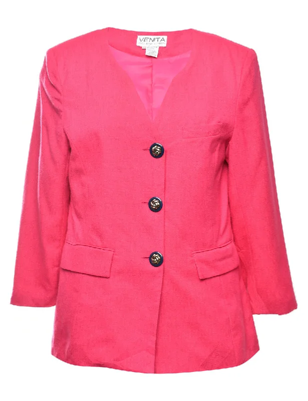 Hot Pink Jacket - L Women's leather jackets