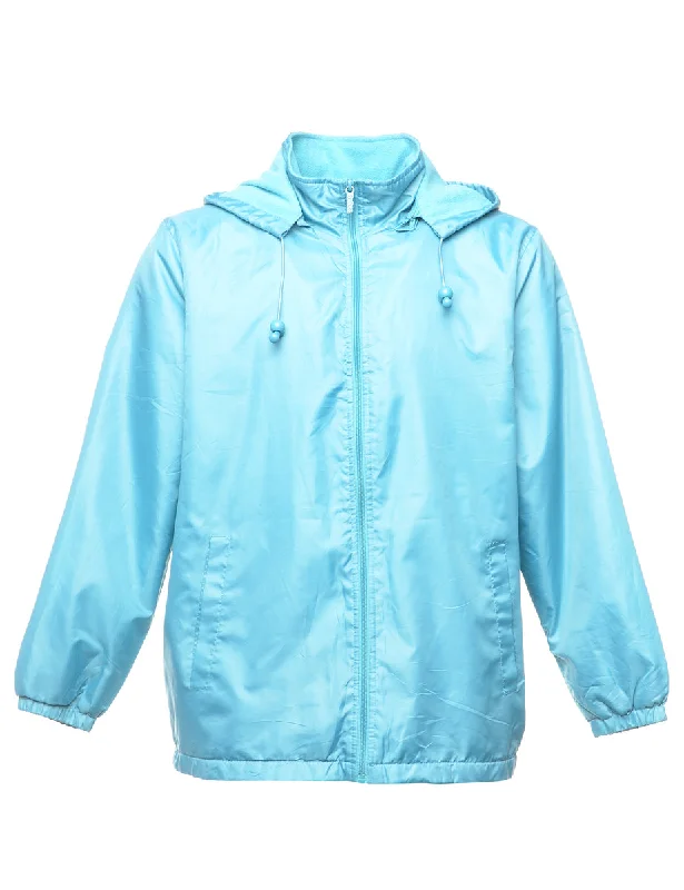 Light Blue Hooded Jacket - L Women's discounted jackets