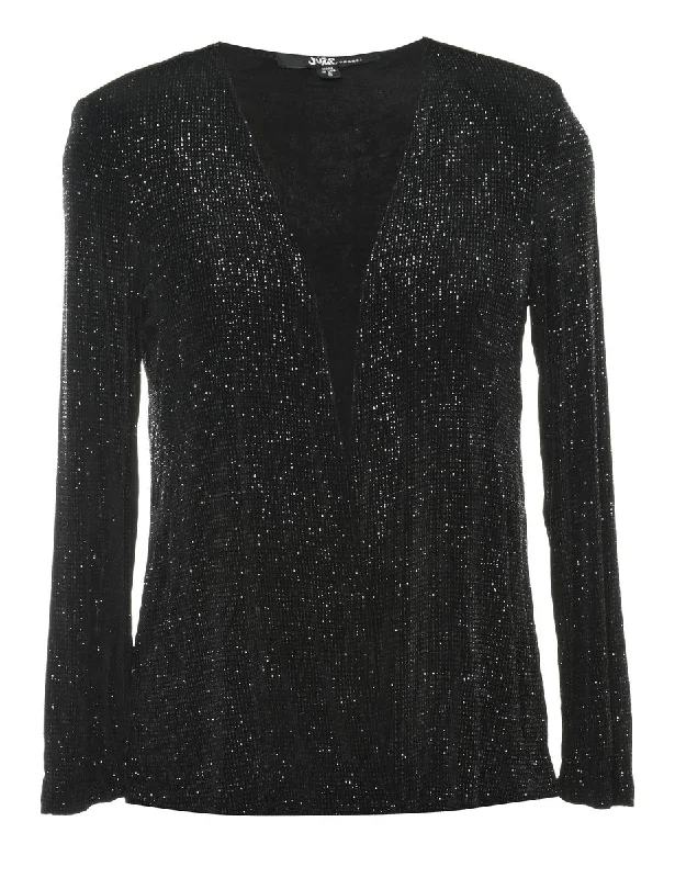 Metallic Look Evening Jacket - S Women's reflective jackets