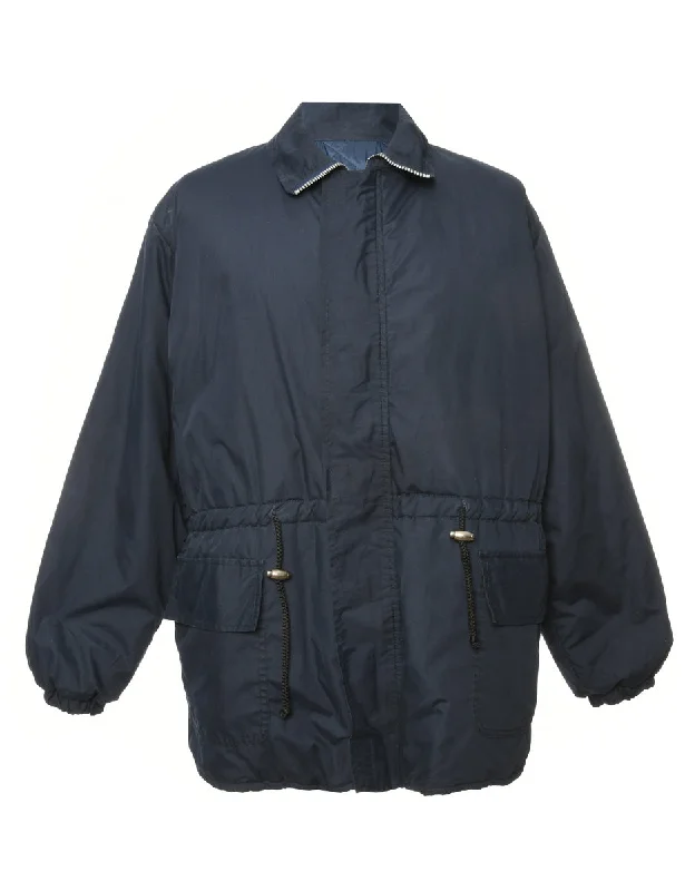 Navy Zip Front Jacket - M Women's winter jackets