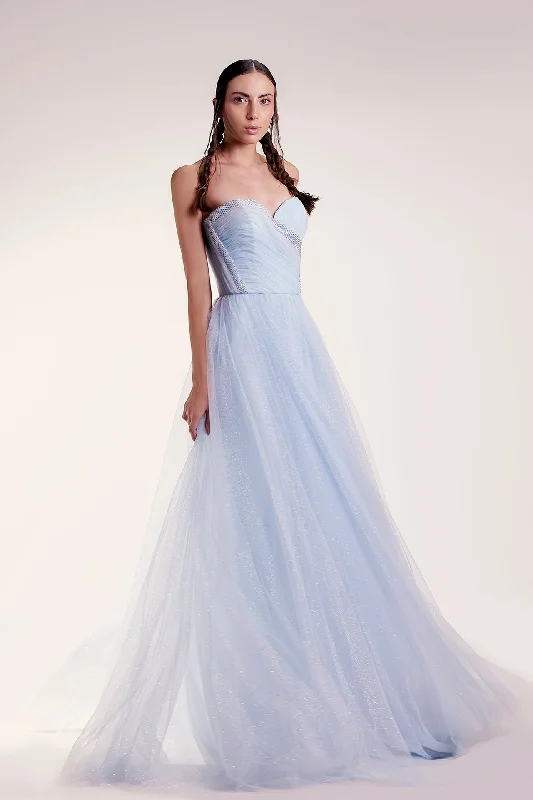 Sweetheart neckline flowy tulle dress Boho Chic Tulle