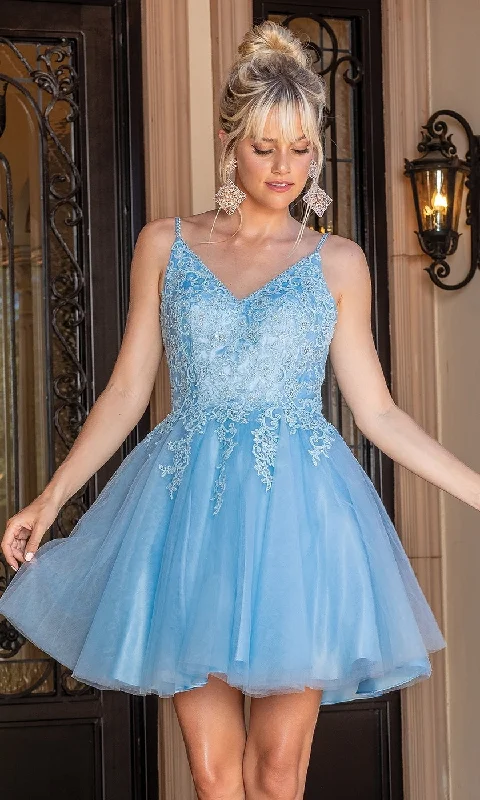 Lace-Up Short Babydoll Homecoming Dress 3303 Lace Wedding Gown