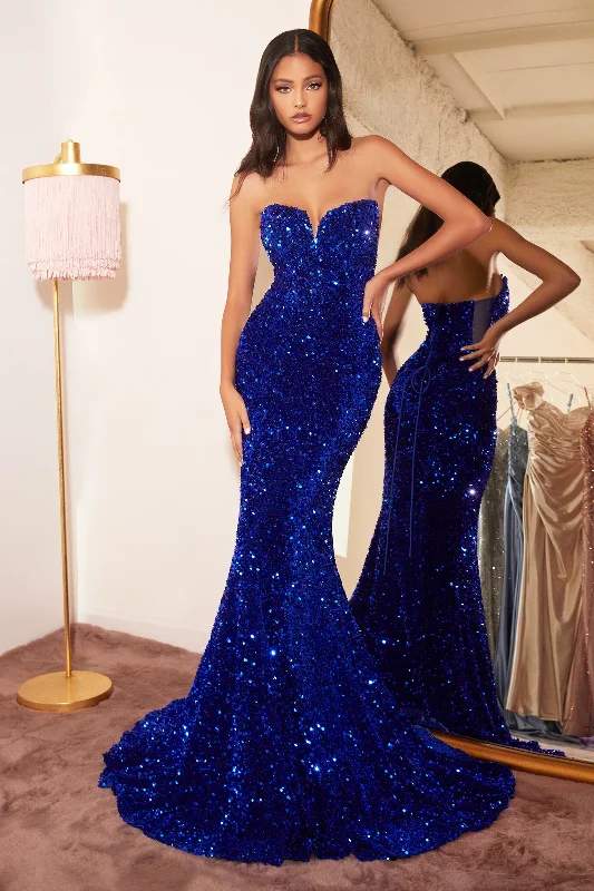 Cinderella Divine CH151: Shimmering Sequined Gown for Enchanting Evenings