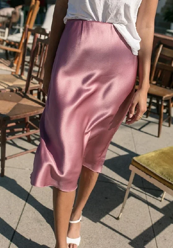 Women slip midi skirt ( four colours ) High-Waisted Midi Skirt